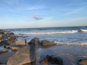 Rocks at Vilano Beach next to St Augustine