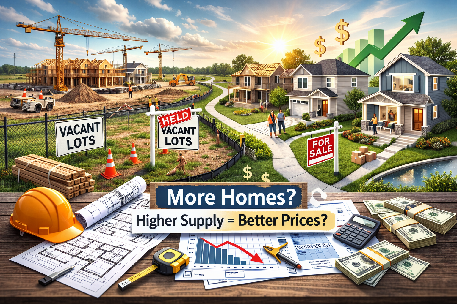 Are builders sitting on vacant lots? Would building smaller homes help home prices?