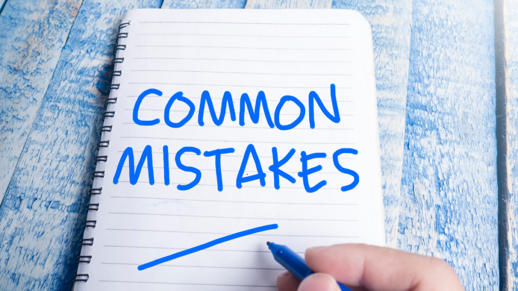 This image shows the words mistakes to go along with this section about home buyer mistakes. 